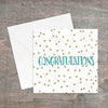 Congratulations letterpress / gold glitter effect printed greetings card. - Haveago Crafter