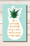 Be a flamingo, Be a pineapple and Ovaries before brovaries postcards - Haveago Crafter