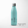 Doodle flower design insulated stainless steel water bottle in various colours. - Haveago Crafter