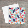 Thank you geometric design printed greetings card - Haveago Crafter