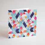 Thank you geometric design printed greetings card - Haveago Crafter