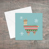 Llama Christmas jumper illustration printed greetings card. - Haveago Crafter