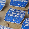 No power in the 'verse can stop me quote blue glitter hard enamel pin - Haveago Crafter